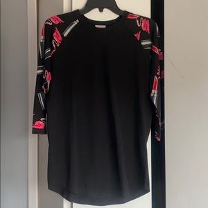Lularoe lipstick Randy 3/4 sleeve shirt size small